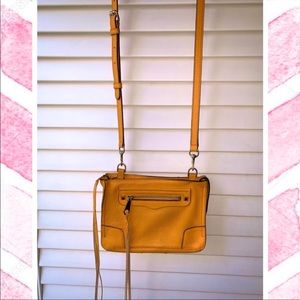 Rebecca Minkoff Regan Leather Yellow/Gold Crossbody